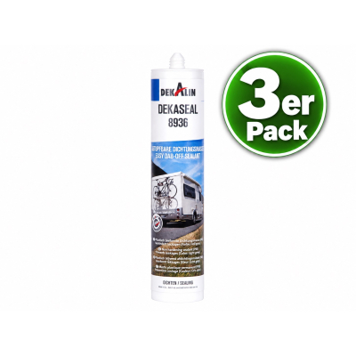 Dekalin Dekaseal 8936 - abtupfbare Dichtmasse - 310ml - Hellgrau - 3er Pack