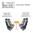 Sitzbank Schlafsitzbank FASP Divano 506 Bedienhebel rechts - grau/schwarz - mit Isofix