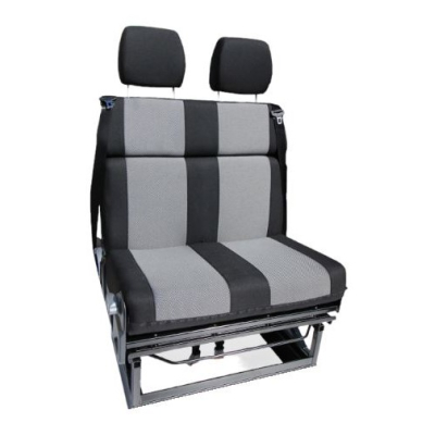 Sitzbank Schlafsitzbank FASP Divano 506 Bedienhebel rechts - grau/schwarz - mit Isofix - inkl. Erhöhungsadapter