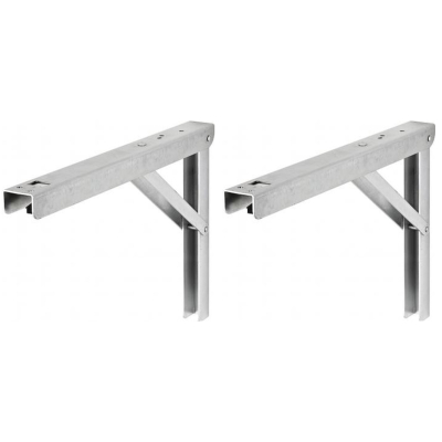 Klappkonsole verzinkt - 30x20cm - 3 Stufen - 2er Set