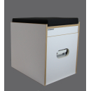 Toiletten Hocker passend zur Porta Potti 335 weiß inkl. Polster schwarz - ohne Toilette