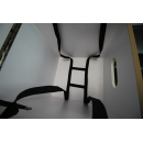 Toilettenhocker weiß mit Toilette Porta Potti 165 - Polster schwarz Stauraum Hocker