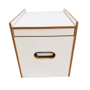 Toilettenhocker weiß mit Porta Potti 165 - inkl. Polster blau