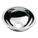 Spüle Edelstahl rund 26 cm - Tiefe 13 cm - ohne Abfluss