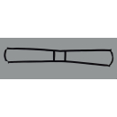 Toilettenhocker weiß mit Toilette Porta Potti 145 / 345  - Polster blau Stauraum Hocker