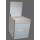 Toilettenhocker weiß mit Porta Potti 145 - inkl. Polster schwarz