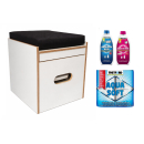 Toilettenhocker weiß mit Porta Potti 145 - inkl....