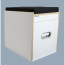 Toiletten Hocker Weiß Porta Potti 365 Polster schwarz Set mit Toilette und Zubehör