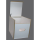 Toilettenhocker weiß mit Porta Potti 365 - inkl. Polster schwarz - Set mit Toilette und Zubehör