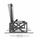 2er Sitzgestell / Gurtbock mit 3-Punkt-Gurt mit Schienenset und Kopfst&uuml;tzen