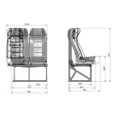 Sitzbank RAM02 mit 2 komfortablen Einzelsitzen Peugeot Boxer und Montageadapter