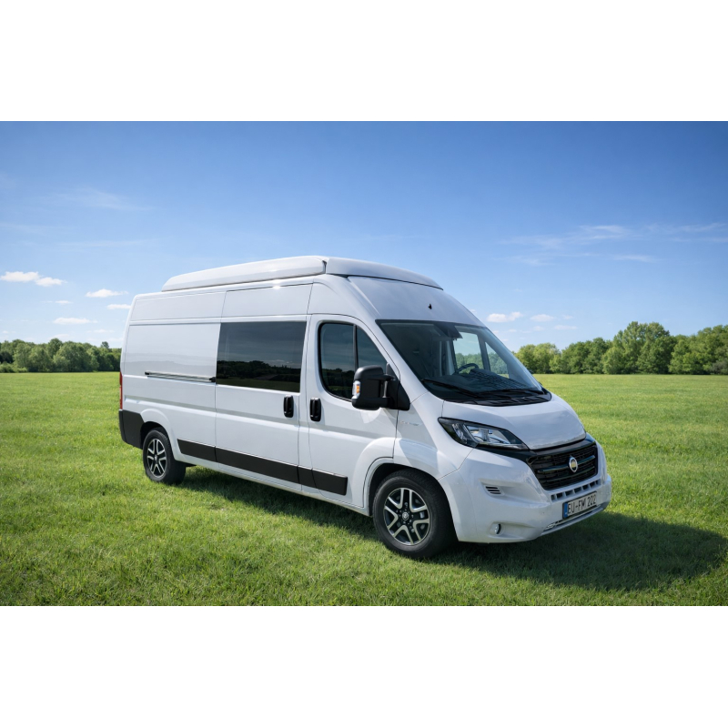 Plisse Hordeur REMIcare Voor Fiat Ducato Vanaf 2007  X250/290  1710 X 1250 Hoge Deur Kleur Zwart Nr 35068