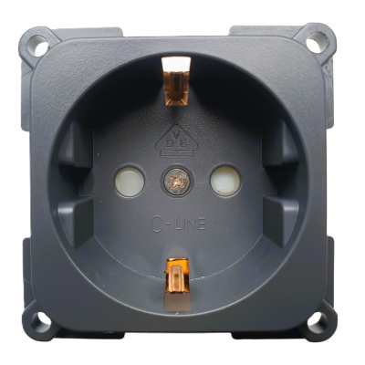 Steckdose 230V - C-line - Anthrazit
