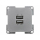 C-Line Doppel-USB Dose viereckig 1A+2.1A - silber (3035)
