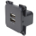 C-Line Doppel-USB Dose viereckig 1A+2.1A - anthrazit (3036)