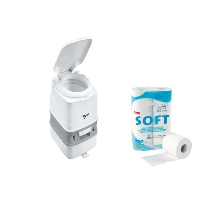 Toilettenset Thetford Porta Potti 335 ohne Stoffhocker ohne Sanit&auml;rfl&uuml;ssigkeit mit Toilettenpapier