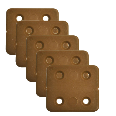 PVC-Scharniere braun 5-er Set - Kunststoff-Scharnier -...