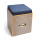 Toilettenhocker grau mit Porta Potti 365 - inkl. Polster blau