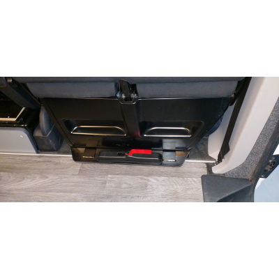 Kiravans Doppelsitz-Drehkonsole für VW T5/T6 + Bodenplatte (EU - Links