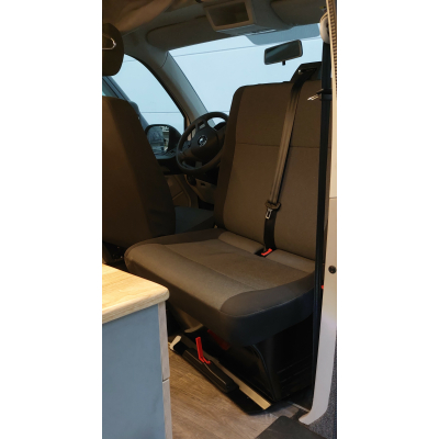 Doppelsitzbank mit Isofix für Fahrzeuge ohne doppelten Boden, Klappsitzbank, Pilotensitz, Sitzbänke, Sicherheitsgurte, Drehkonsole, Camping-Shop