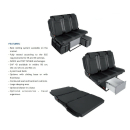 3er-Sitzschlafbank für den VW T 5 / T 6 KR  komplett mit Bodenplatte - Liegefläche 120 x 195 cm - ohne Einbau
