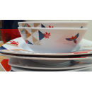 Farbenfrohes Geschirrset CLEVER VANS 12-tlg - eckig - mit Stapelbox