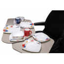 Farbenfrohes Geschirrset CLEVER VANS 12-tlg - eckig - mit Stapelbox