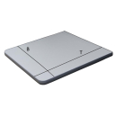 Universal Wandklapptisch Tischplatte - Anthrazit-Metallic - B31 x T40 cm
