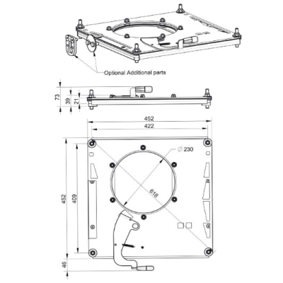 Mobiframe Drehkonsole Fahrerseite für MB Vito/Viano ab 2014 / Sprinter M907 ab 2019 inkl. Handbremsenset