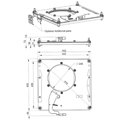 Mobiframe Drehkonsole Fahrerseite für MB Vito/Viano ab 2014 / Sprinter M907 ab 2019 inkl. Handbremsset