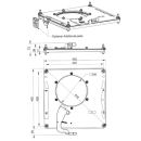 Mobiframe Drehkonsole Fahrerseite für MB Vito/Viano ab 2014 / Sprinter M907 ab 2019 - inkl. Handbremsenadapter
