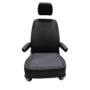 Sitzbezug für VW T5, T6  mit Klettverschluss und Bezug für Kopfstütze schwarz