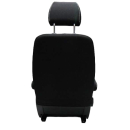 Sitzbezug für VW T5, T6  mit Klettverschluss und Bezug für Kopfstütze schwarz