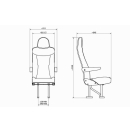Einzelsitz Komfort 230 mm - für jeden Fahrzeugtyp einsetzbar