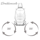 Einzelsitz Taxi universell mit Sockel 230 mm, Drehkonsole, Isofix, Armlehnen und Montageset um nachträglichen Einbau - für viele Fahrzeugmodelle geeignet