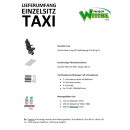 Einzelsitz Taxi universell mit Sockel 230 mm, Drehkonsole, Isofix, Armlehnen und Montageset um nachträglichen Einbau - für viele Fahrzeugmodelle geeignet