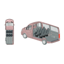 Einzelsitz Taxi universell mit Sockel 290 mm, Isofix, Armlehnen - zum nachträglichen Einbau - für viele Fahrzeugmodelle