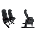 Sitzbank mit Längsverstellung, Armlehne - 2 komfortable Einzelsitze für Fiat Ducato inkl. Montageadapter (Sitzhöhe - 57,90 cm)