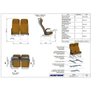Sitzbank RAM03 für Iveco Daily - Sitzhöhe 57,90 - 2 komfortable Einzelsitze mit Längsverstellung, Armlehne, Montageadapter