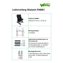 Sitzbank RAM03 für Opel Movano - Sitzhöhe 57,90 cm - 2 komfortable Einzelsitze mit Längsverstellung, Armlehne, Montageadapter