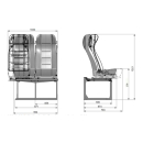Sitzbank mit Längsverstellung, Armlehne - 2 komfortable Einzelsitze für VW Crafter inkl. Montageadapter (Sitzhöhe 57,90 cm)