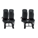 Sitzbank mit Längsverstellung, Armlehne - 2 komfortable Einzelsitze für Citroen Jumper inkl. Montageadapter (Sitzhöhe - 57,90 cm)