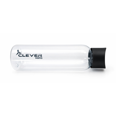 Sportflasche CLEVER VANS 650 ml schwarz, transparent