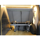 SVB Schlafsitzbank EVO 3  für den VW T 5 / T 6 Breite 120 cm  grau mit Starr-System VW T6/T5