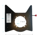 Scopema Drehkonsole Fahrerseite für Mercedes Vito / Viano W447 ab 2015 - Sprinter M907 ab 2019 mit elektronischer Feststellbremse - CBTO21G3