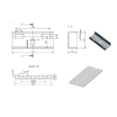 Aluminiumschiene 100 cm inkl. Montageset - Schrauben, U-Teile, Reiniger, Primer, Kleber