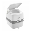 Toiletten Hocker weiß mit Toilette Porta Potti 365 - Polster schwarz Stauraum Hocker