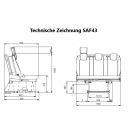 3-er-Schlafsitzbank SAF43 - für viele Fahrzeugmodelle geeignet - inkl. Bodenplatte mit integrierten Aluminiumschienen