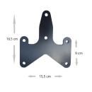 Scopema Drehkonsole Fahrerseite für Ford Transit/Tourneo/Custom V362 ab 2013/V363 ab 2014 - mit ACAFMTC Adapter für Handbremstieferlegung und AHPFTCUST Handbremsabdeckung - CBTO19G3CFM