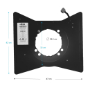Scopema Drehkonsole Fahrerseite für Ford Transit/Tourneo/Custom V362 ab 2013/V363 ab 2014 - mit ACAFMTC Adapter für Handbremstieferlegung und AHPFTCUST Handbremsabdeckung - CBTO19G3CFM